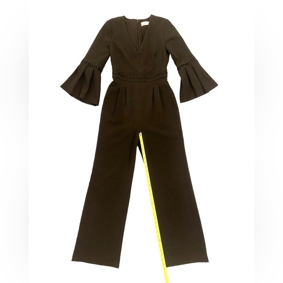 ELIZA J Bell Sleeve Wide Leg JUMPSUIT SIZE 2, BLACK from NORDSTROM - Picture 9 of 16